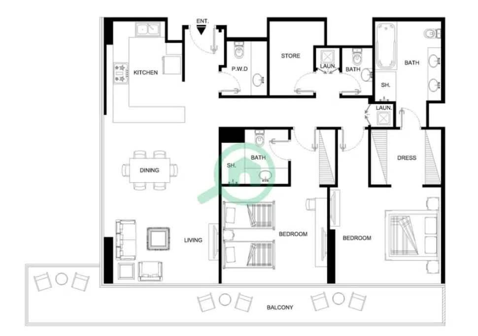 Apartment Modern 2 Bedroom - Canal Front *